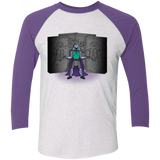 T-Shirts Heather White/Purple Rush / X-Small The Hunt Men's Triblend 3/4 Sleeve