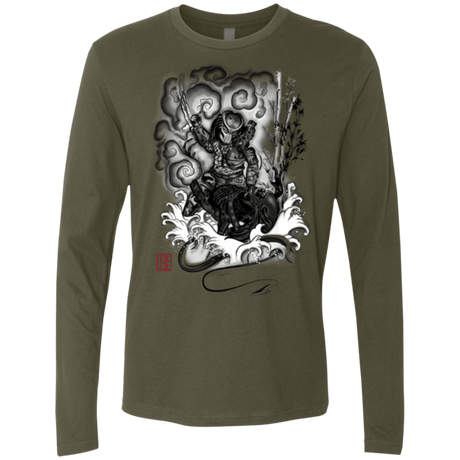 T-Shirts Military Green / Small The hunter and the demon Men's Premium Long Sleeve