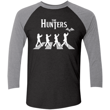 T-Shirts Vintage Black/Premium Heather / X-Small The Hunters Men's Triblend 3/4 Sleeve