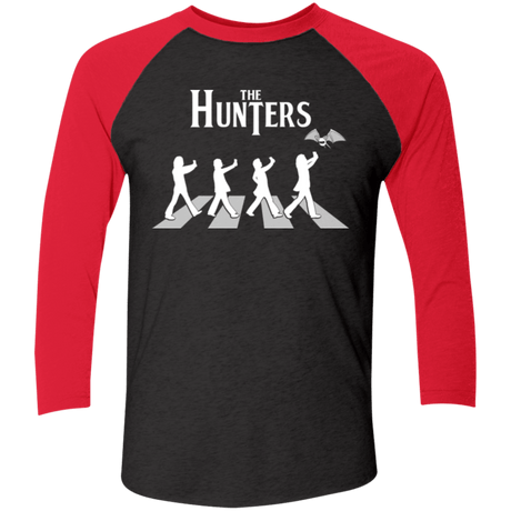 T-Shirts Vintage Black/Vintage Red / X-Small The Hunters Men's Triblend 3/4 Sleeve