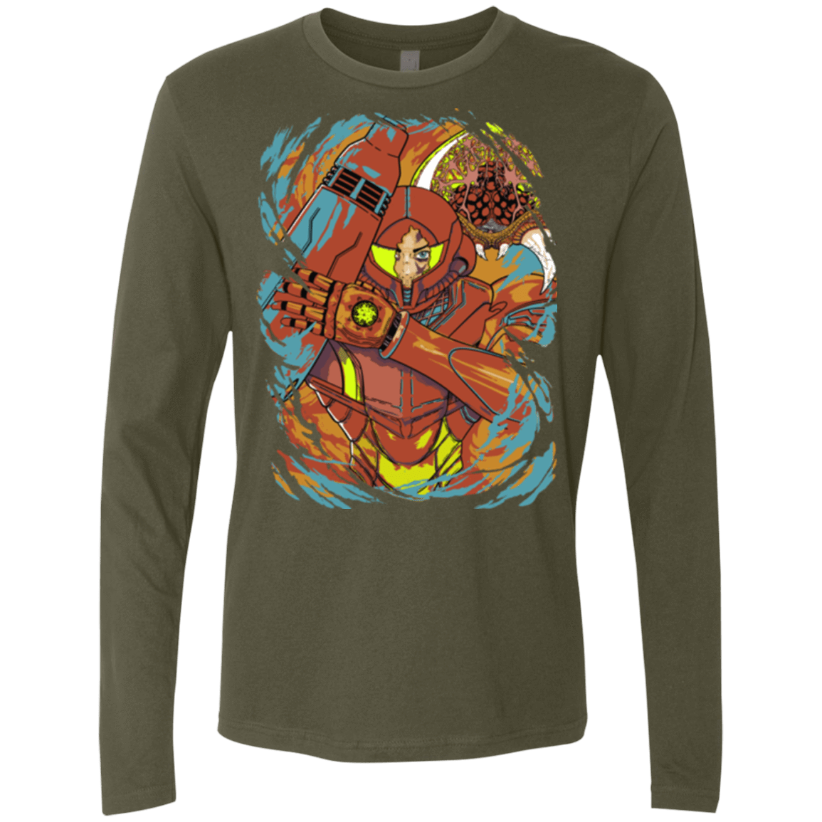 T-Shirts Military Green / Small The Huntress Men's Premium Long Sleeve