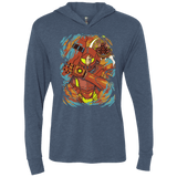 T-Shirts Indigo / X-Small The Huntress Triblend Long Sleeve Hoodie Tee