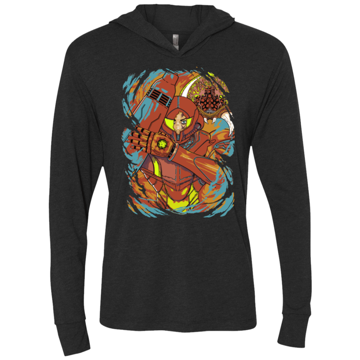 T-Shirts Vintage Black / X-Small The Huntress Triblend Long Sleeve Hoodie Tee