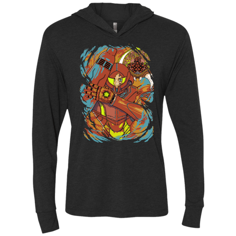 T-Shirts Vintage Black / X-Small The Huntress Triblend Long Sleeve Hoodie Tee