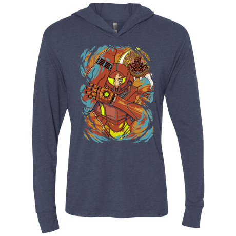 T-Shirts Vintage Navy / X-Small The Huntress Triblend Long Sleeve Hoodie Tee