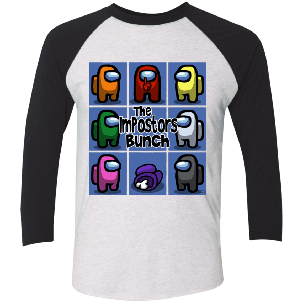 T-Shirts Heather White/Vintage Black / X-Small The Impostors Bunch Men's Triblend 3/4 Sleeve