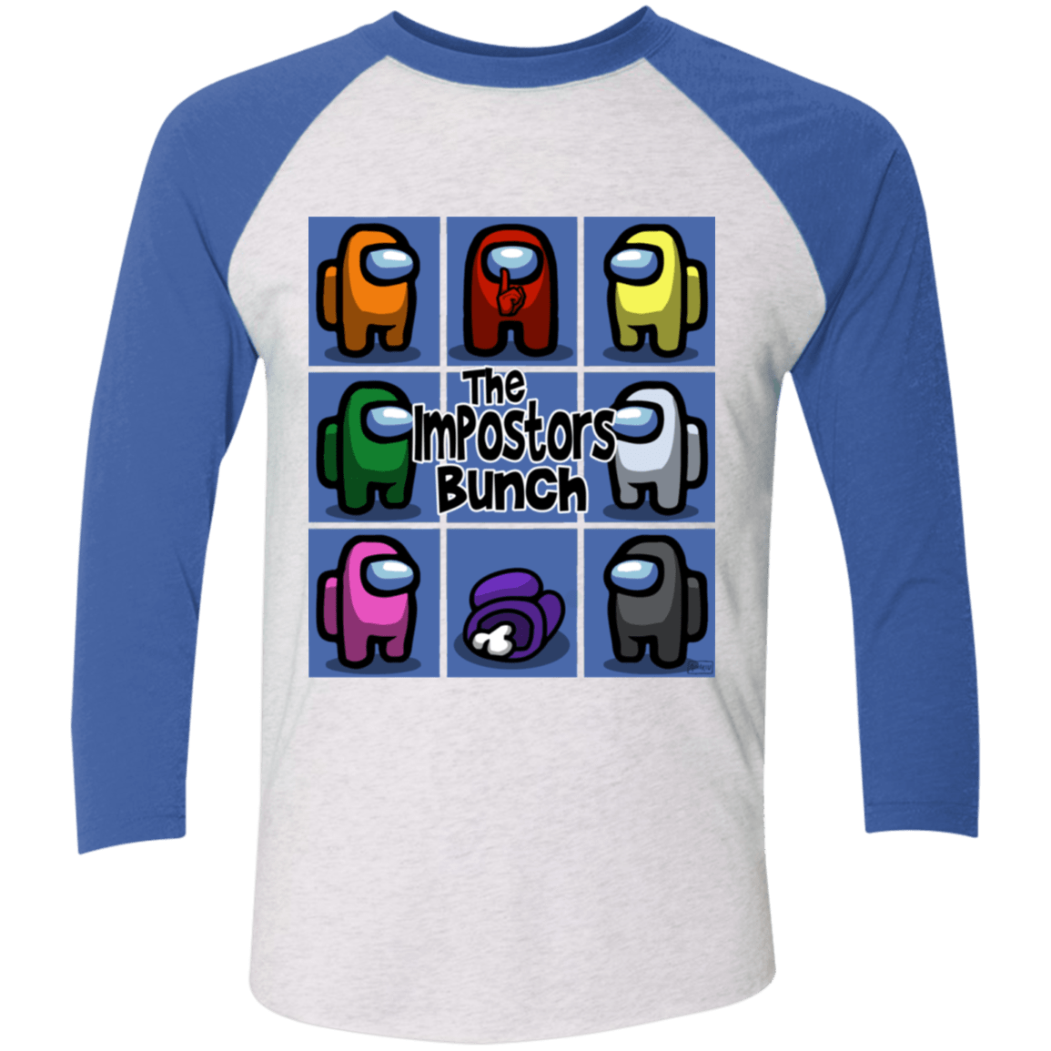 T-Shirts Heather White/Vintage Royal / X-Small The Impostors Bunch Men's Triblend 3/4 Sleeve