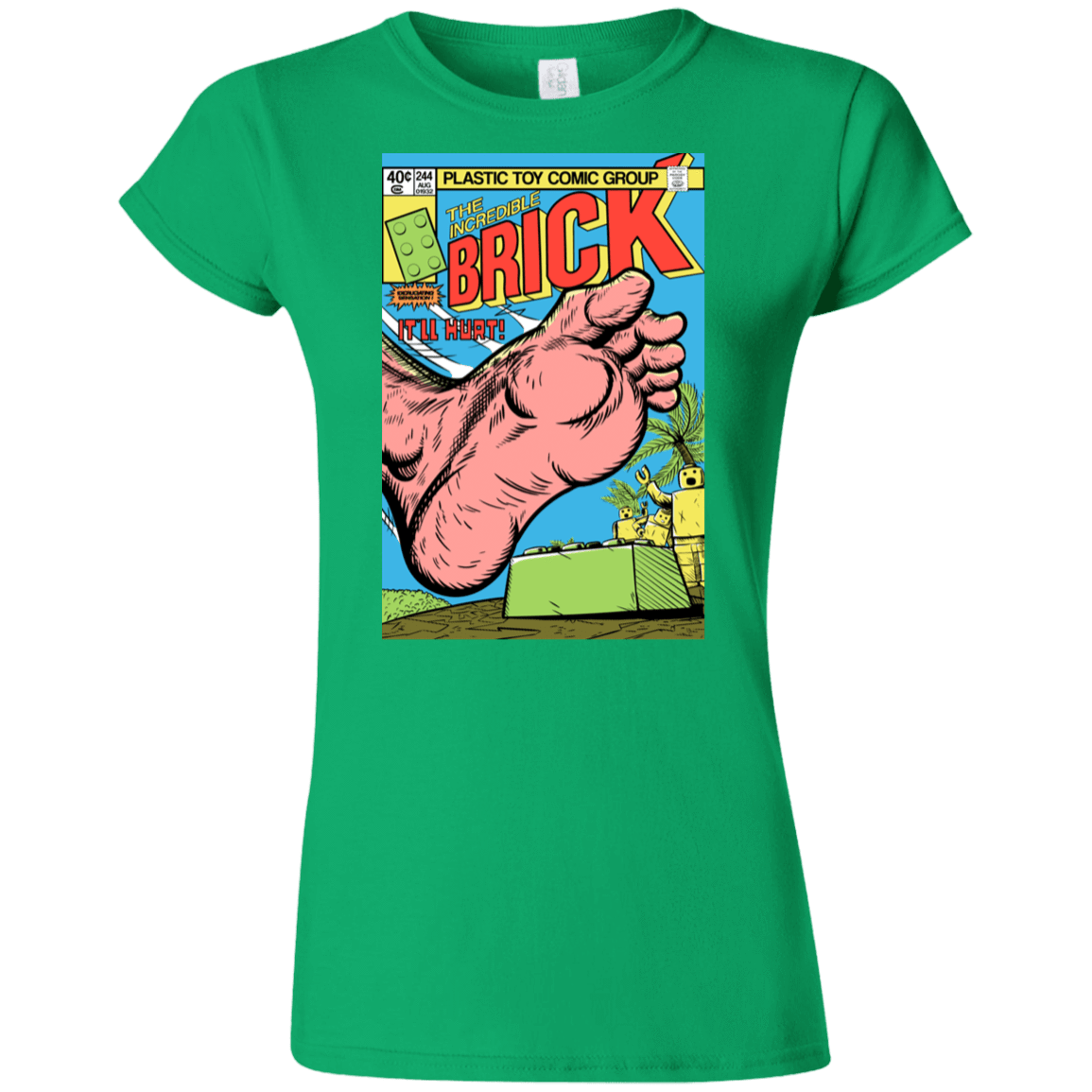 T-Shirts Irish Green / S The Incredible Brick Junior Slimmer-Fit T-Shirt