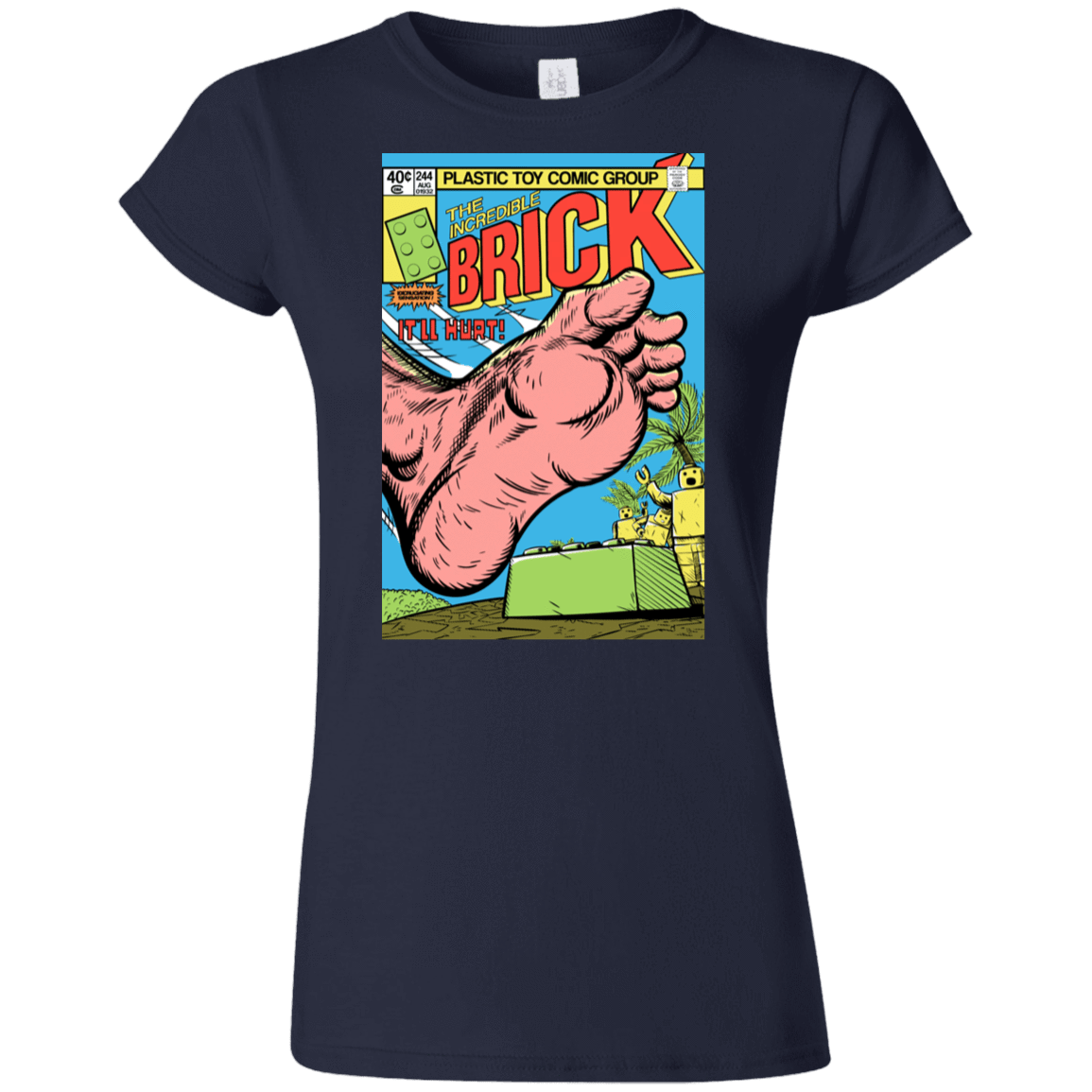 T-Shirts Navy / S The Incredible Brick Junior Slimmer-Fit T-Shirt
