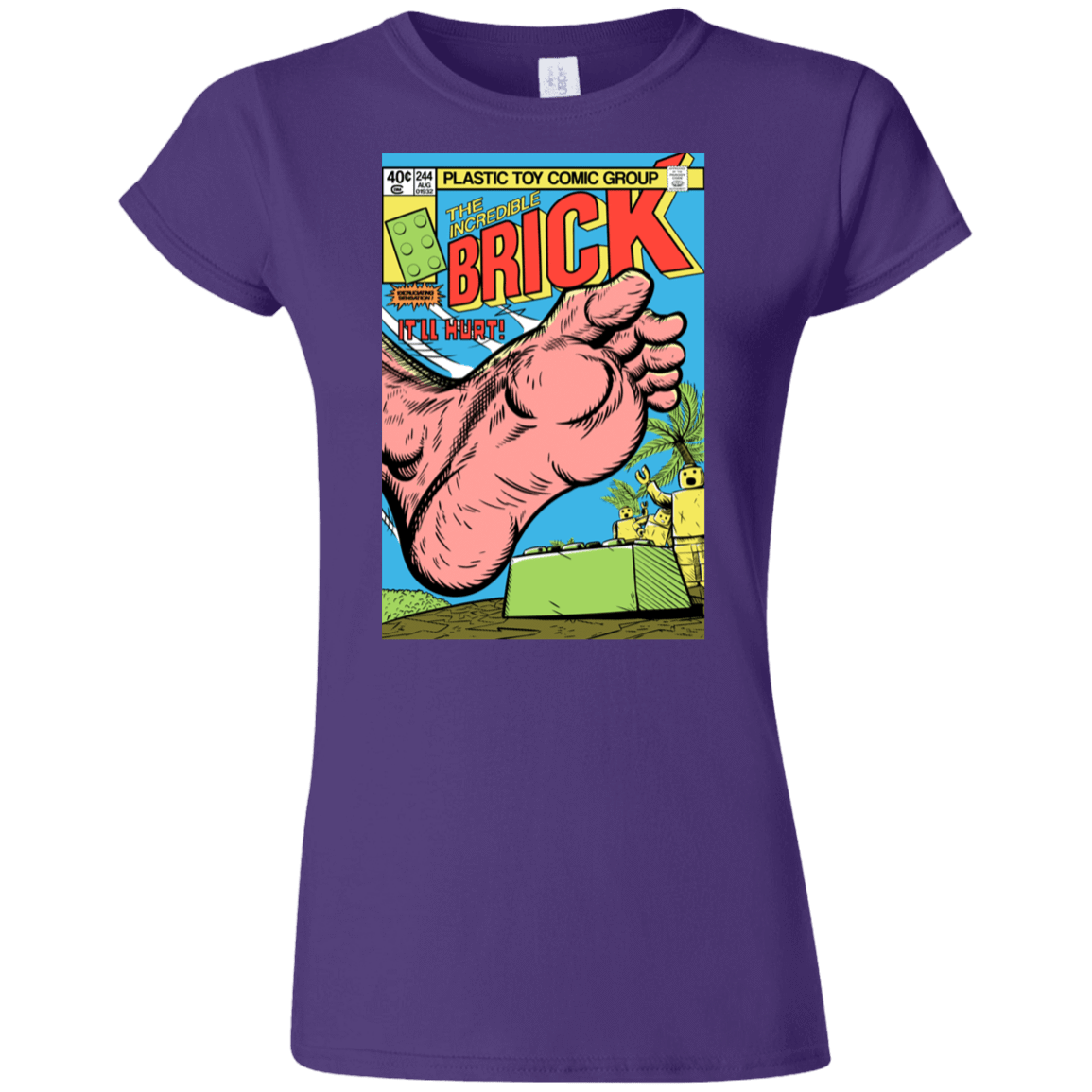 T-Shirts Purple / S The Incredible Brick Junior Slimmer-Fit T-Shirt