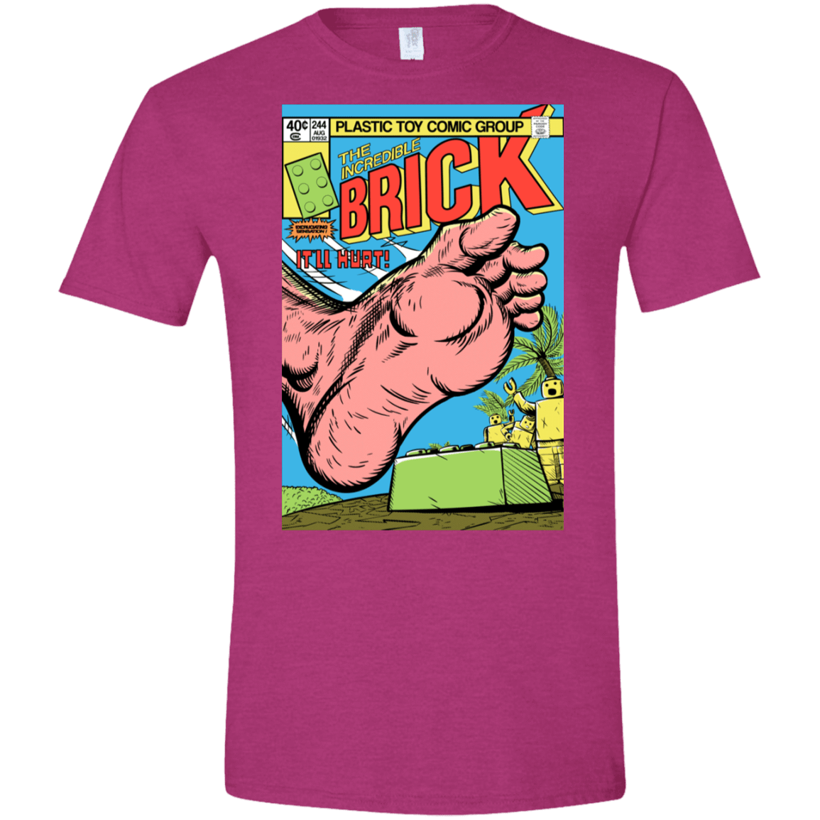 T-Shirts Antique Heliconia / S The Incredible Brick Men's Semi-Fitted Softstyle