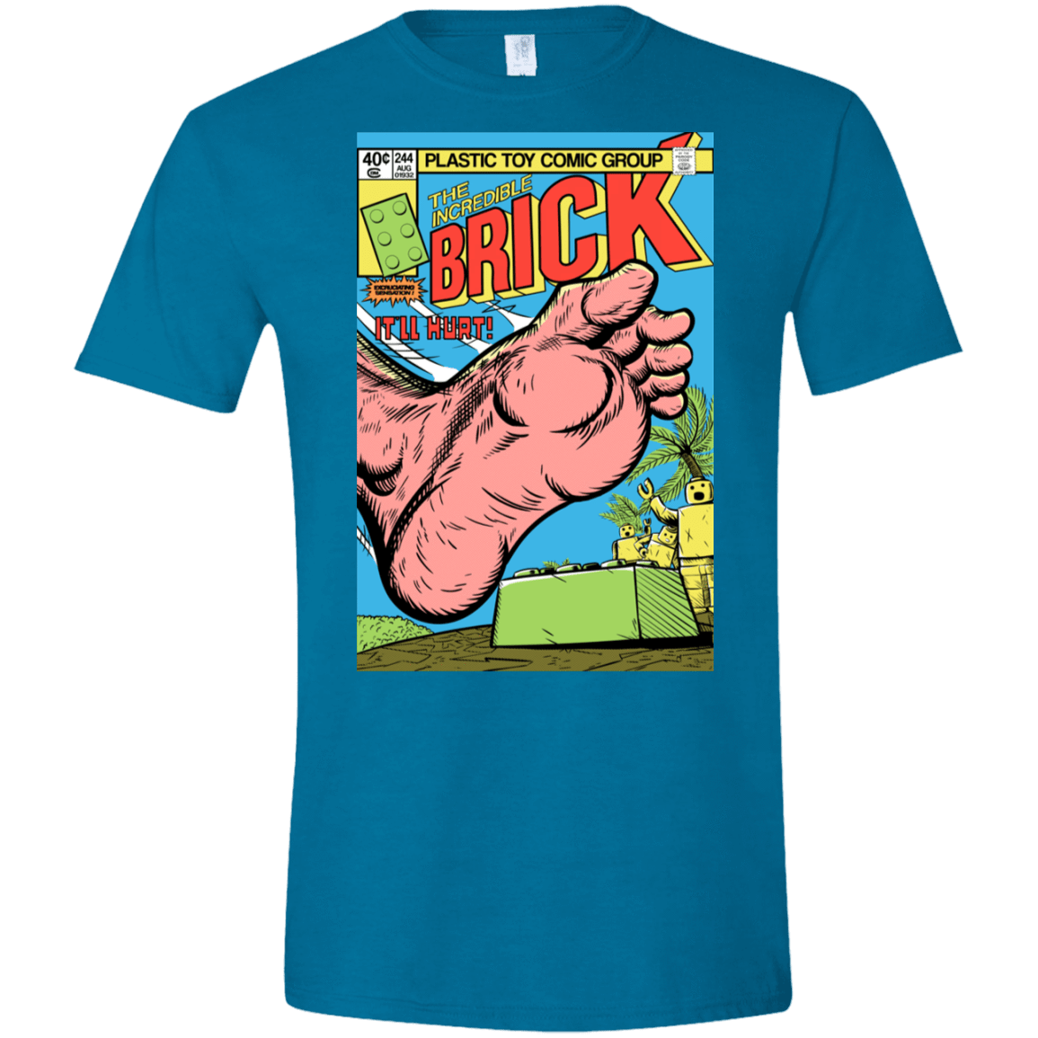 T-Shirts Antique Sapphire / S The Incredible Brick Men's Semi-Fitted Softstyle