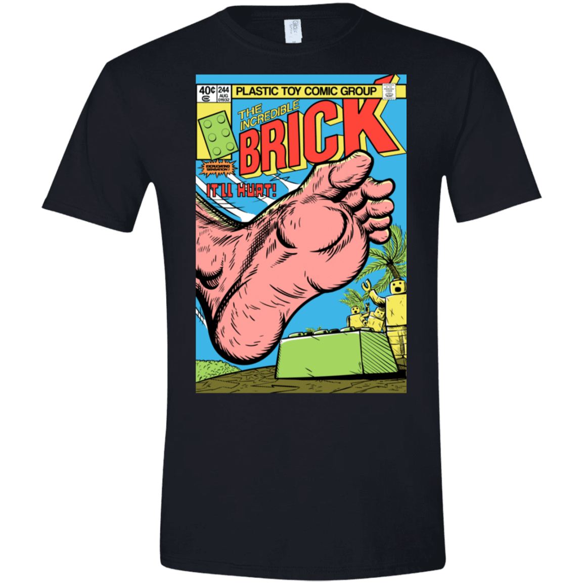 T-Shirts Black / S The Incredible Brick Men's Semi-Fitted Softstyle