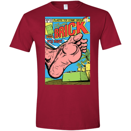 T-Shirts Cardinal Red / S The Incredible Brick Men's Semi-Fitted Softstyle