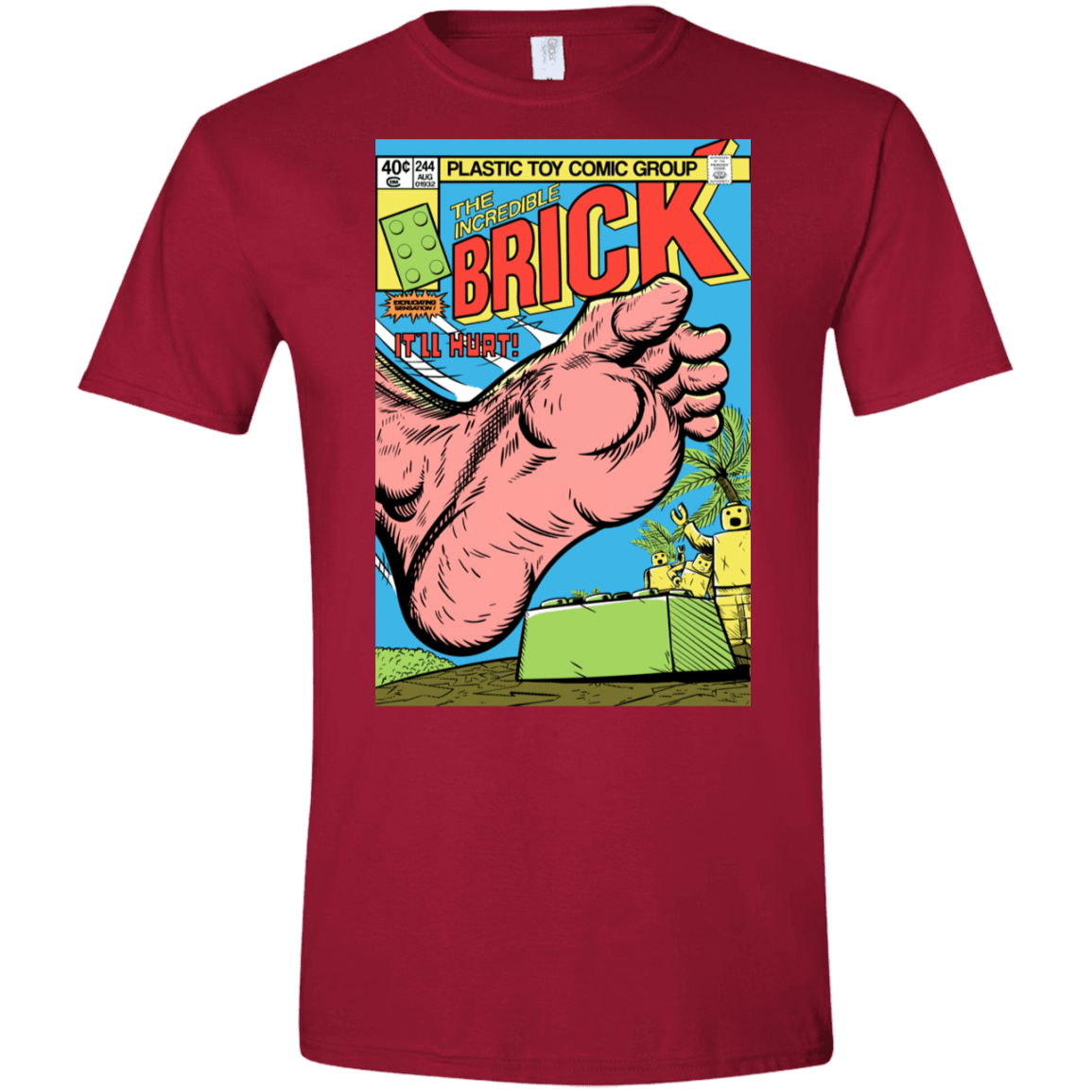 T-Shirts Cardinal Red / S The Incredible Brick Men's Semi-Fitted Softstyle