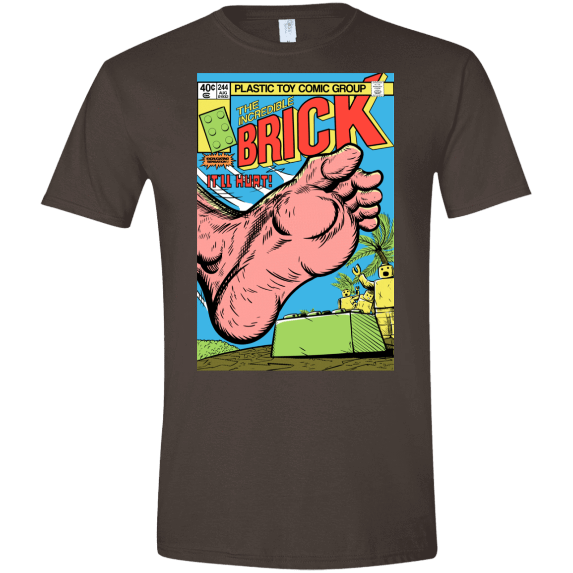 T-Shirts Dark Chocolate / S The Incredible Brick Men's Semi-Fitted Softstyle