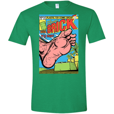 T-Shirts Heather Irish Green / S The Incredible Brick Men's Semi-Fitted Softstyle