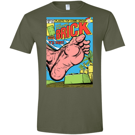 T-Shirts Military Green / S The Incredible Brick Men's Semi-Fitted Softstyle