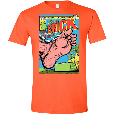 T-Shirts Orange / S The Incredible Brick Men's Semi-Fitted Softstyle
