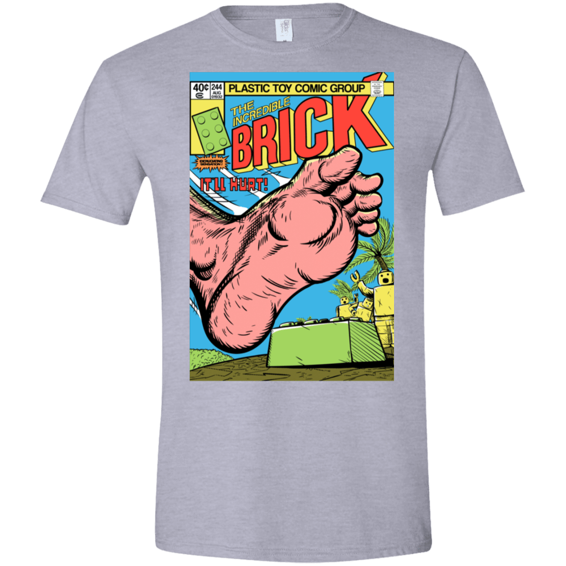 T-Shirts Sport Grey / X-Small The Incredible Brick Men's Semi-Fitted Softstyle