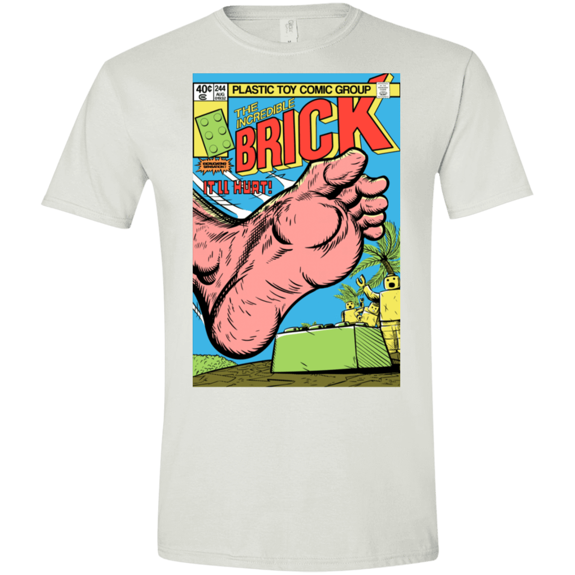 T-Shirts White / X-Small The Incredible Brick Men's Semi-Fitted Softstyle