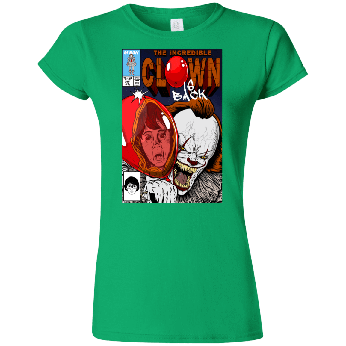 T-Shirts Irish Green / S The Incredible Clown Junior Slimmer-Fit T-Shirt