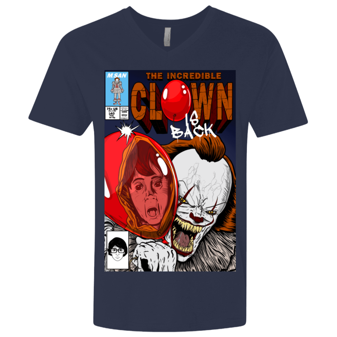 T-Shirts Midnight Navy / X-Small The Incredible Clown Men's Premium V-Neck