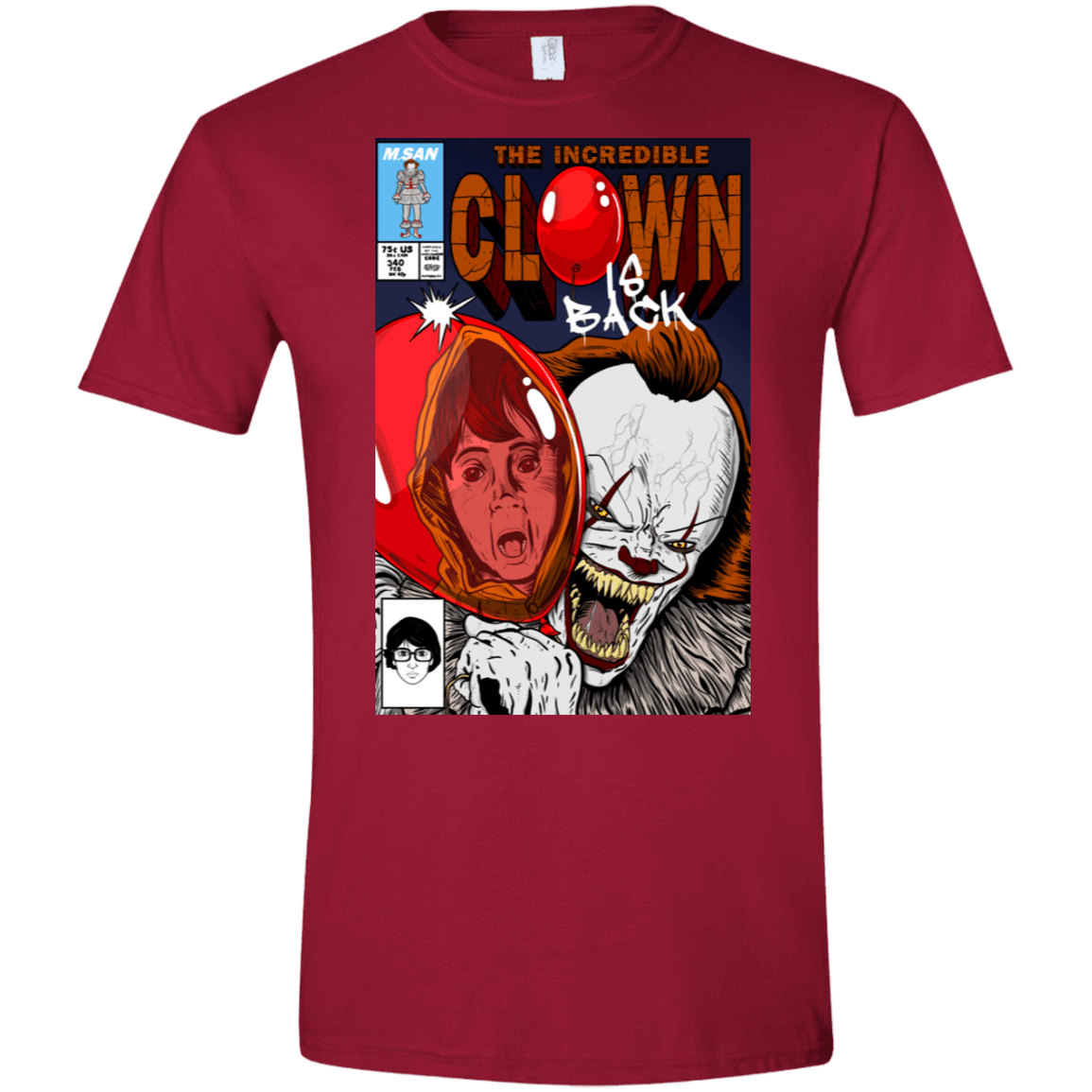 T-Shirts Cardinal Red / S The Incredible Clown Men's Semi-Fitted Softstyle