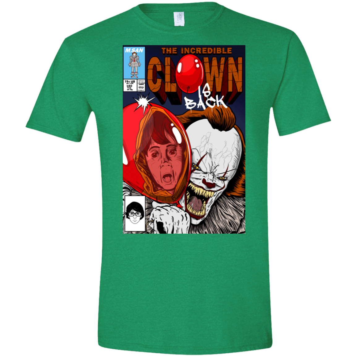 T-Shirts Heather Irish Green / S The Incredible Clown Men's Semi-Fitted Softstyle
