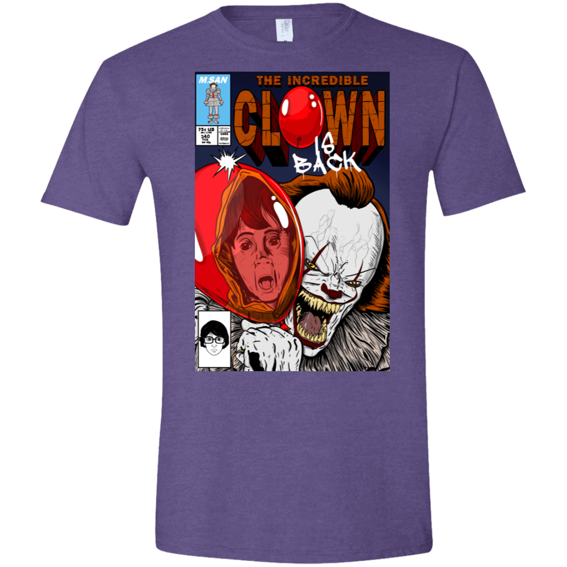 T-Shirts Heather Purple / S The Incredible Clown Men's Semi-Fitted Softstyle