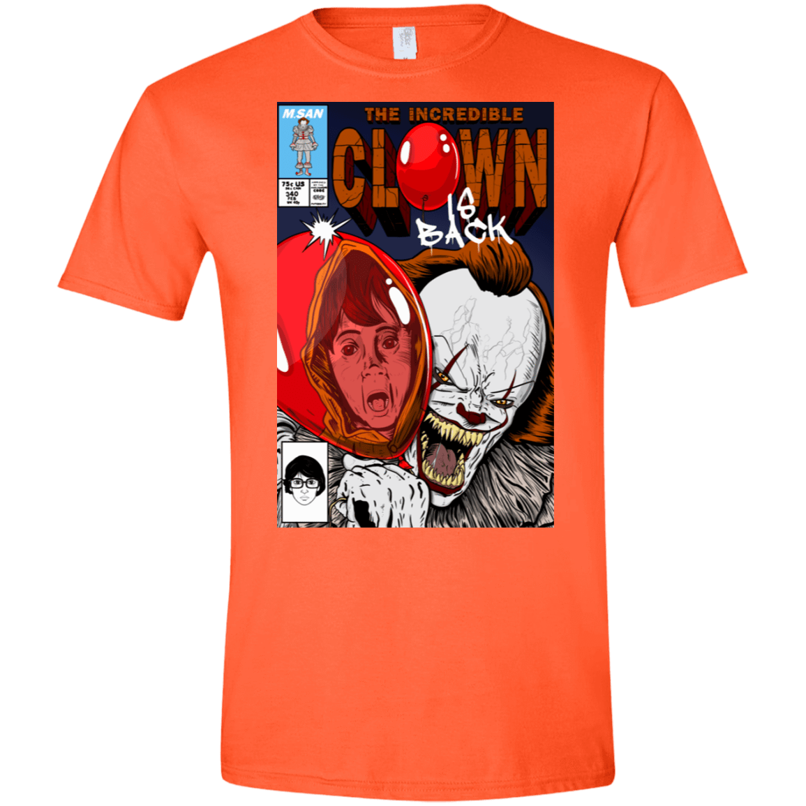 T-Shirts Orange / S The Incredible Clown Men's Semi-Fitted Softstyle