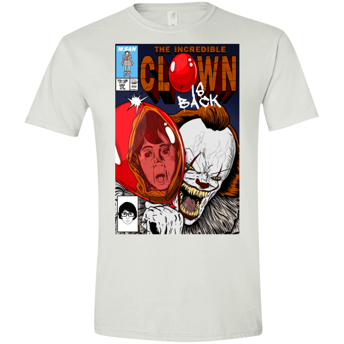 T-Shirts White / X-Small The Incredible Clown Men's Semi-Fitted Softstyle
