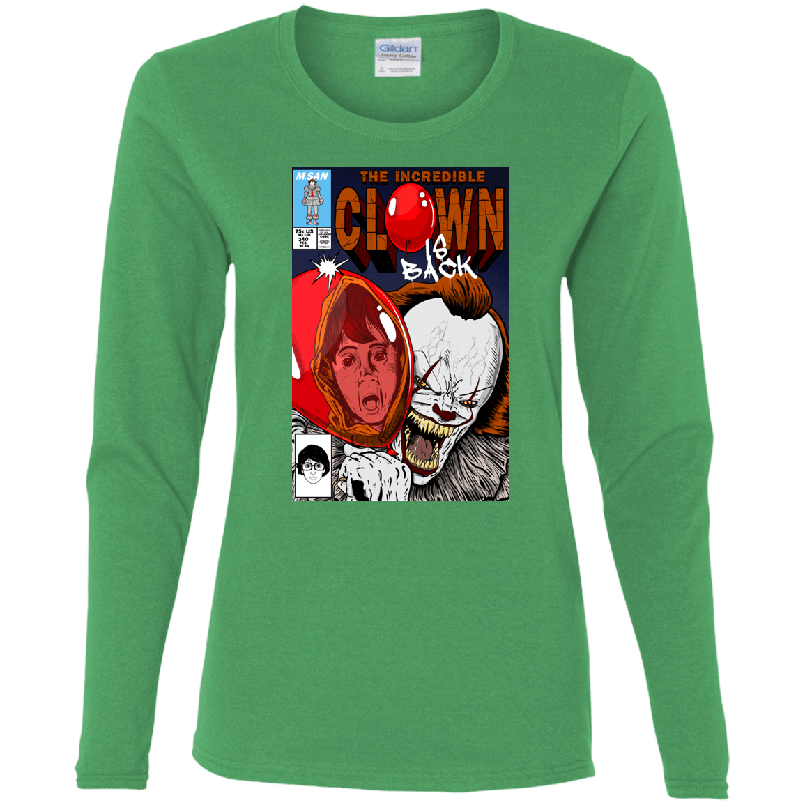T-Shirts Irish Green / S The Incredible Clown Women's Long Sleeve T-Shirt