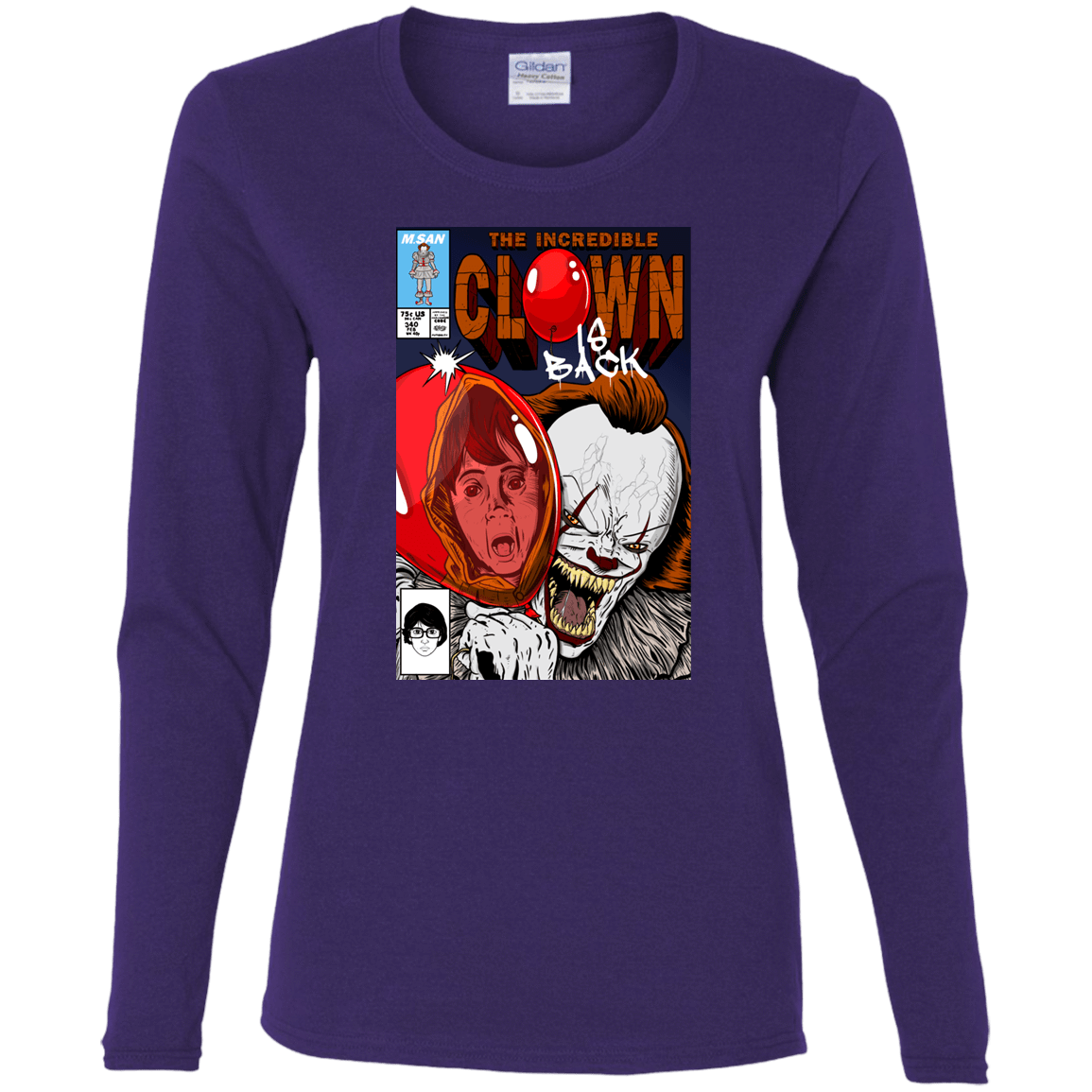 T-Shirts Purple / S The Incredible Clown Women's Long Sleeve T-Shirt