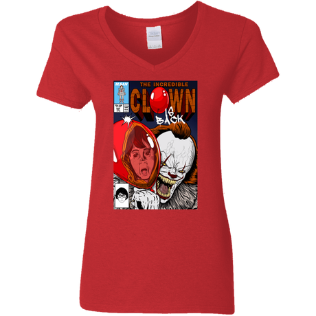 T-Shirts Red / S The Incredible Clown Women's V-Neck T-Shirt