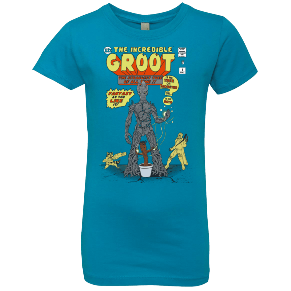 T-Shirts Turquoise / YXS The Incredible Groot Girls Premium T-Shirt