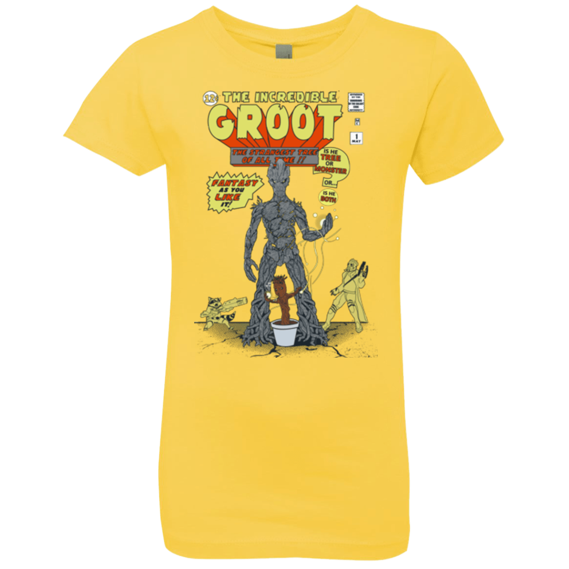 T-Shirts Vibrant Yellow / YXS The Incredible Groot Girls Premium T-Shirt