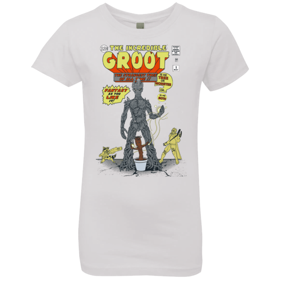 T-Shirts White / YXS The Incredible Groot Girls Premium T-Shirt