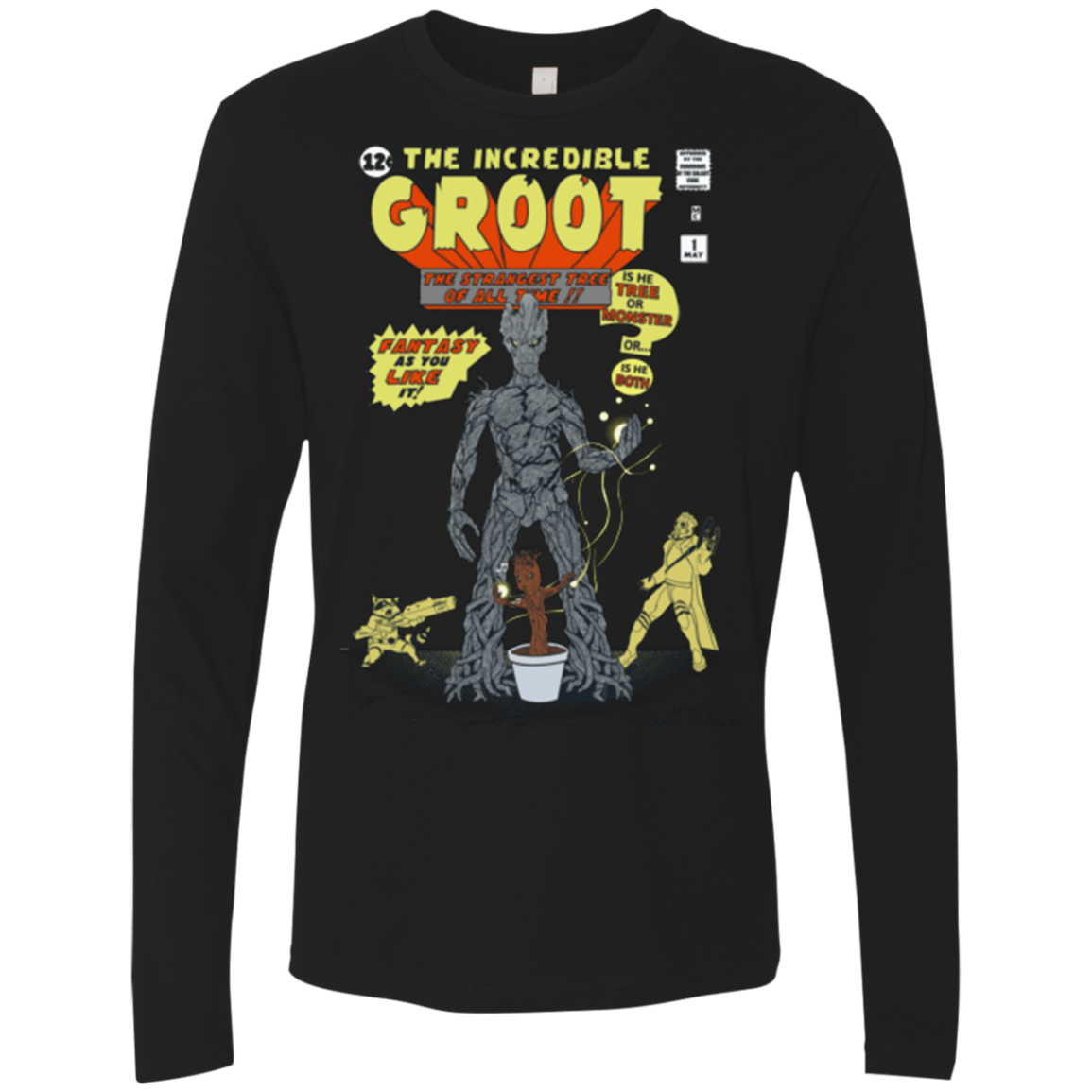 T-Shirts Black / Small The Incredible Groot Men's Premium Long Sleeve