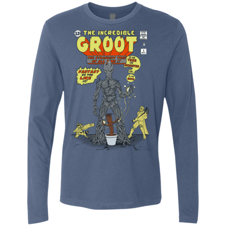 T-Shirts Indigo / Small The Incredible Groot Men's Premium Long Sleeve