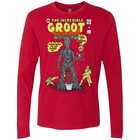 T-Shirts Red / Small The Incredible Groot Men's Premium Long Sleeve