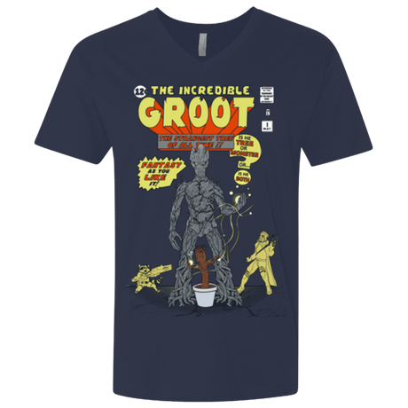 T-Shirts Midnight Navy / X-Small The Incredible Groot Men's Premium V-Neck