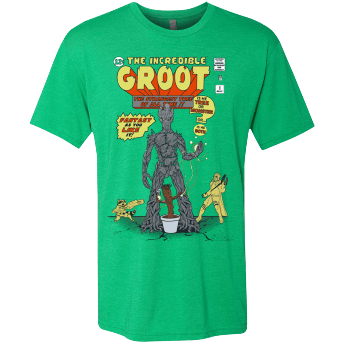 T-Shirts Envy / Small The Incredible Groot Men's Triblend T-Shirt