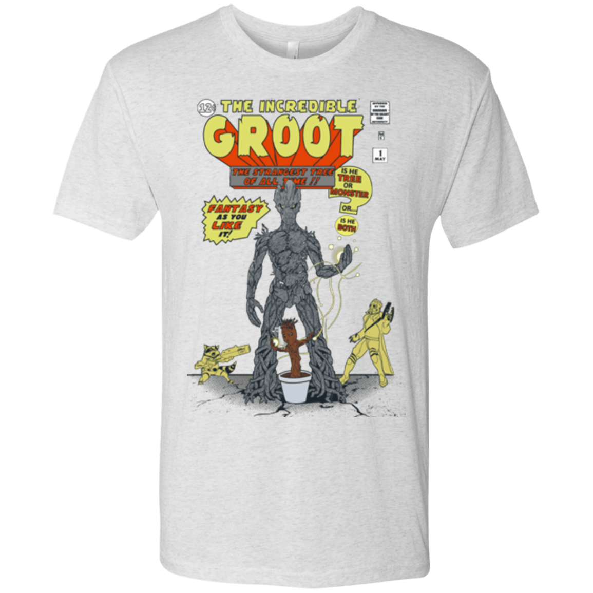 T-Shirts Heather White / Small The Incredible Groot Men's Triblend T-Shirt