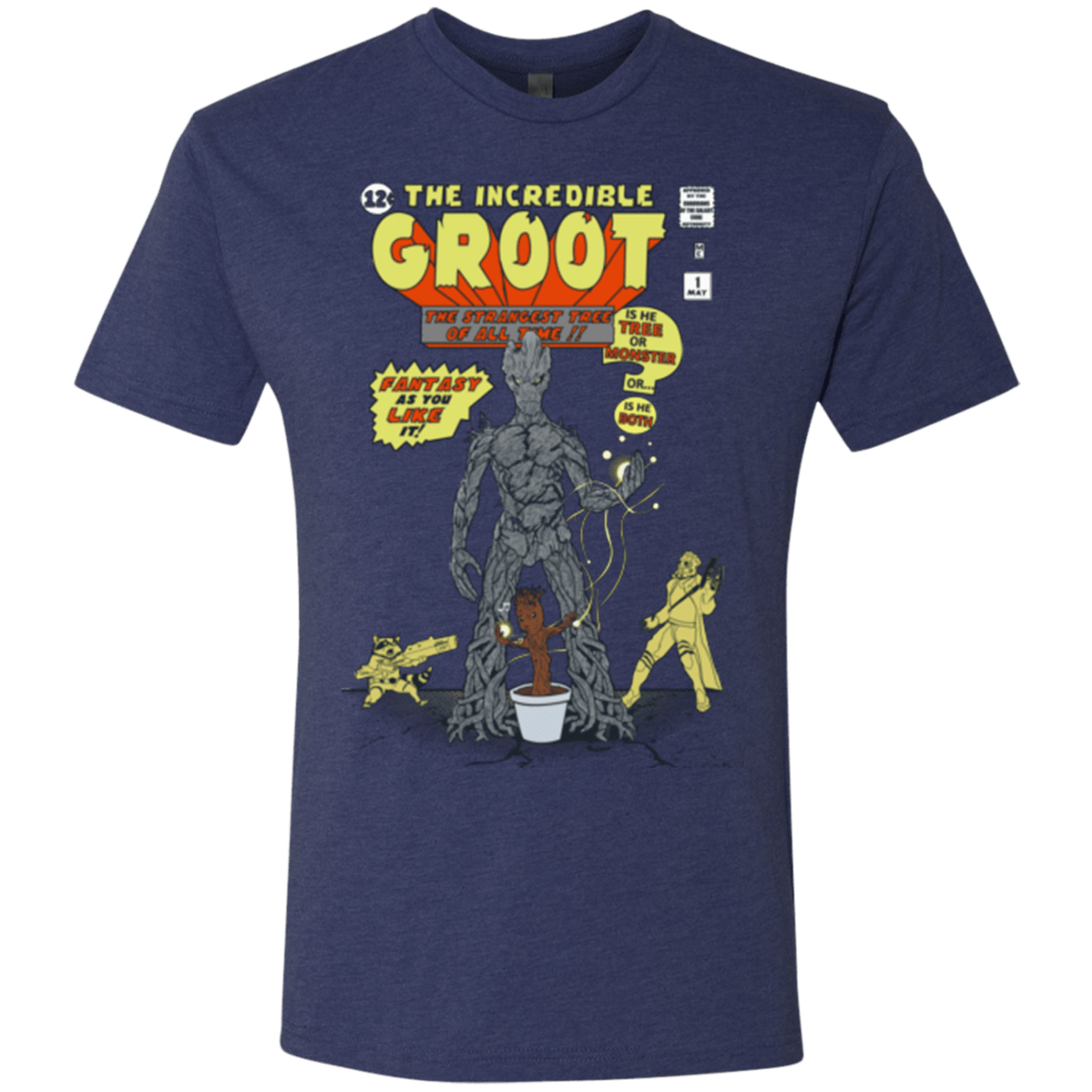 T-Shirts Vintage Navy / Small The Incredible Groot Men's Triblend T-Shirt