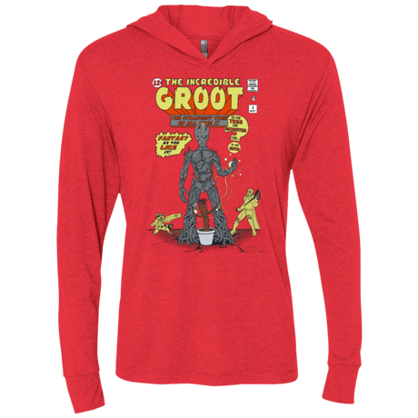 T-Shirts Vintage Red / X-Small The Incredible Groot Triblend Long Sleeve Hoodie Tee