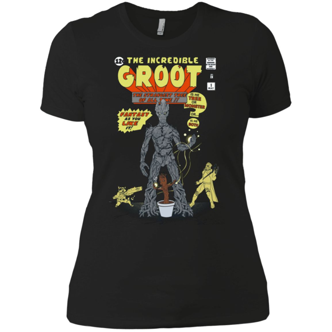 T-Shirts Black / X-Small The Incredible Groot Women's Premium T-Shirt