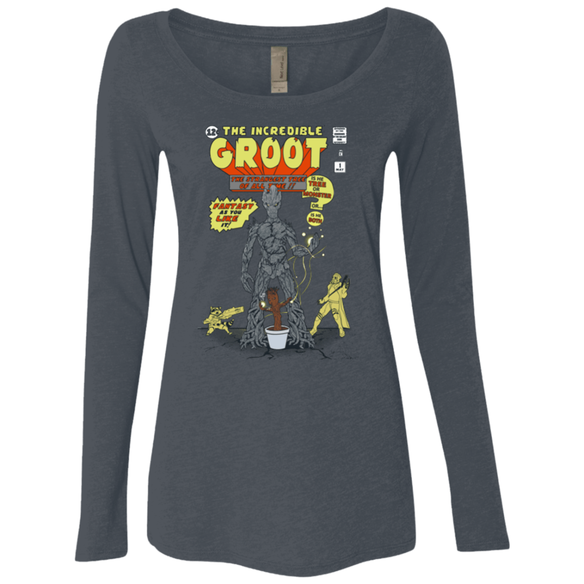 T-Shirts Vintage Navy / Small The Incredible Groot Women's Triblend Long Sleeve Shirt