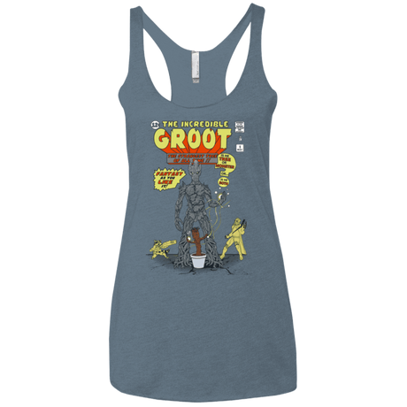 T-Shirts Indigo / X-Small The Incredible Groot Women's Triblend Racerback Tank