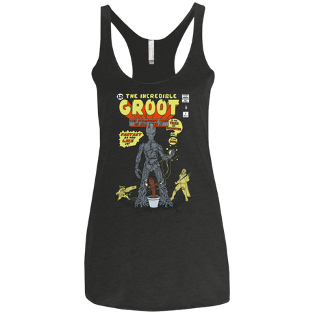 T-Shirts Vintage Black / X-Small The Incredible Groot Women's Triblend Racerback Tank